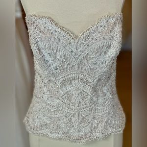 Wtoo size 14 crocheted lace bustier , corset